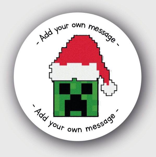 24 Personalised Christmas Stickers Minecraft